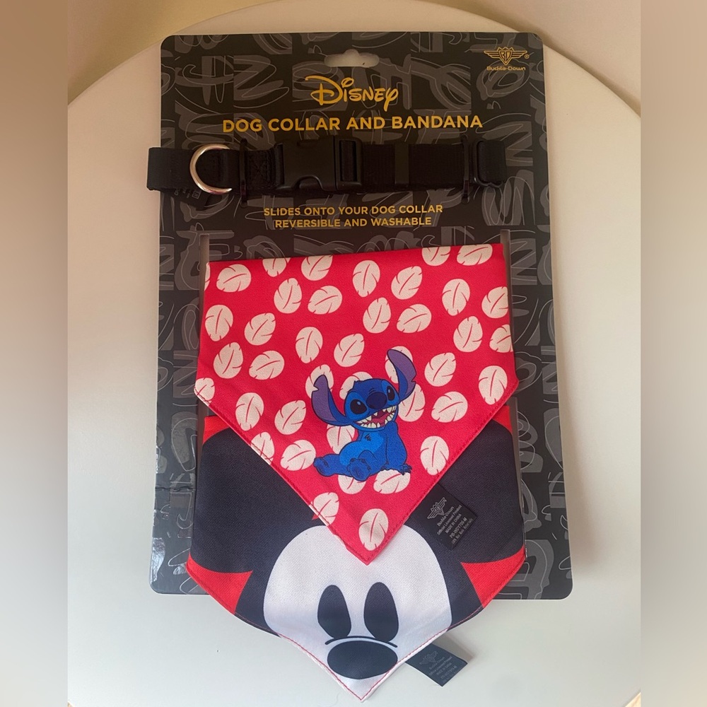 Disney Buckle-Down Dog Collar & Bandana Set, medium